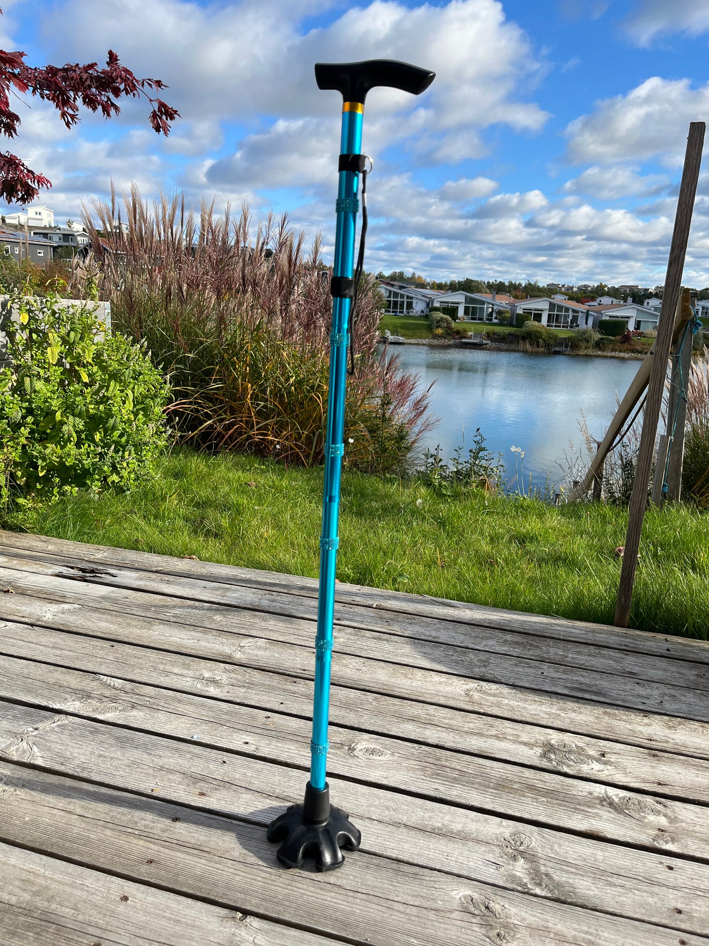 Käpp Blå - Vikbar med glitter