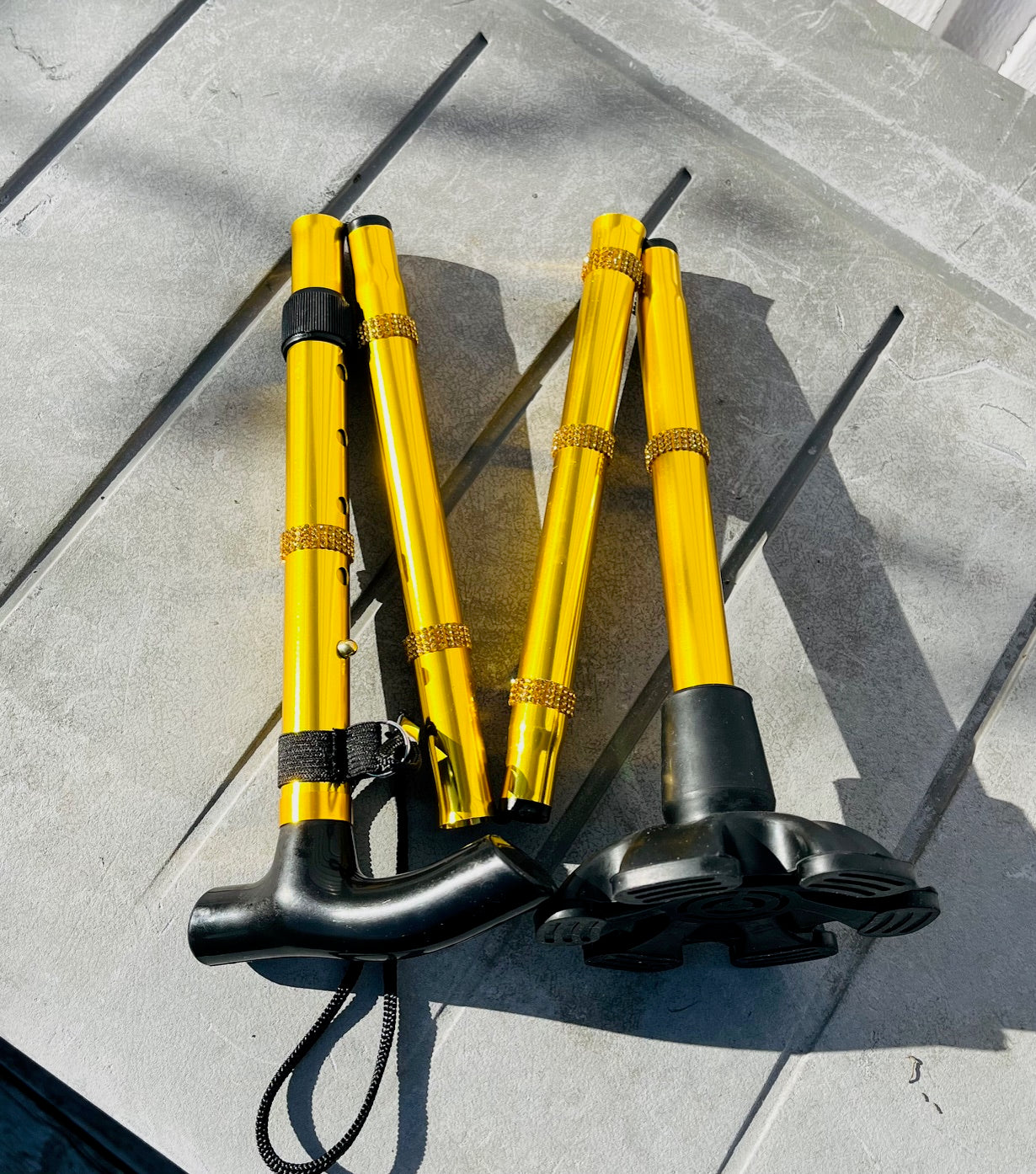 Käpp Gul - Vikbar med glitter