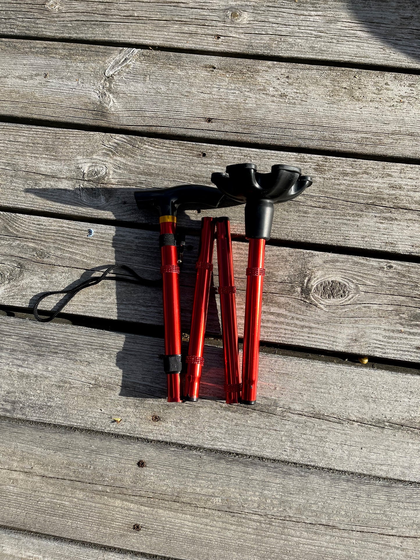 Käpp Röd - Vikbar med glitter