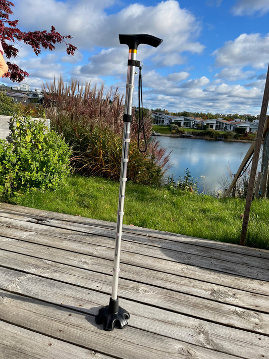 Käpp Silver - Vikbar med glitter